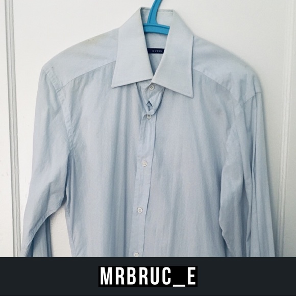 Gucci Logo Pattern Dress Shirt (15) - Picture 1 of 8